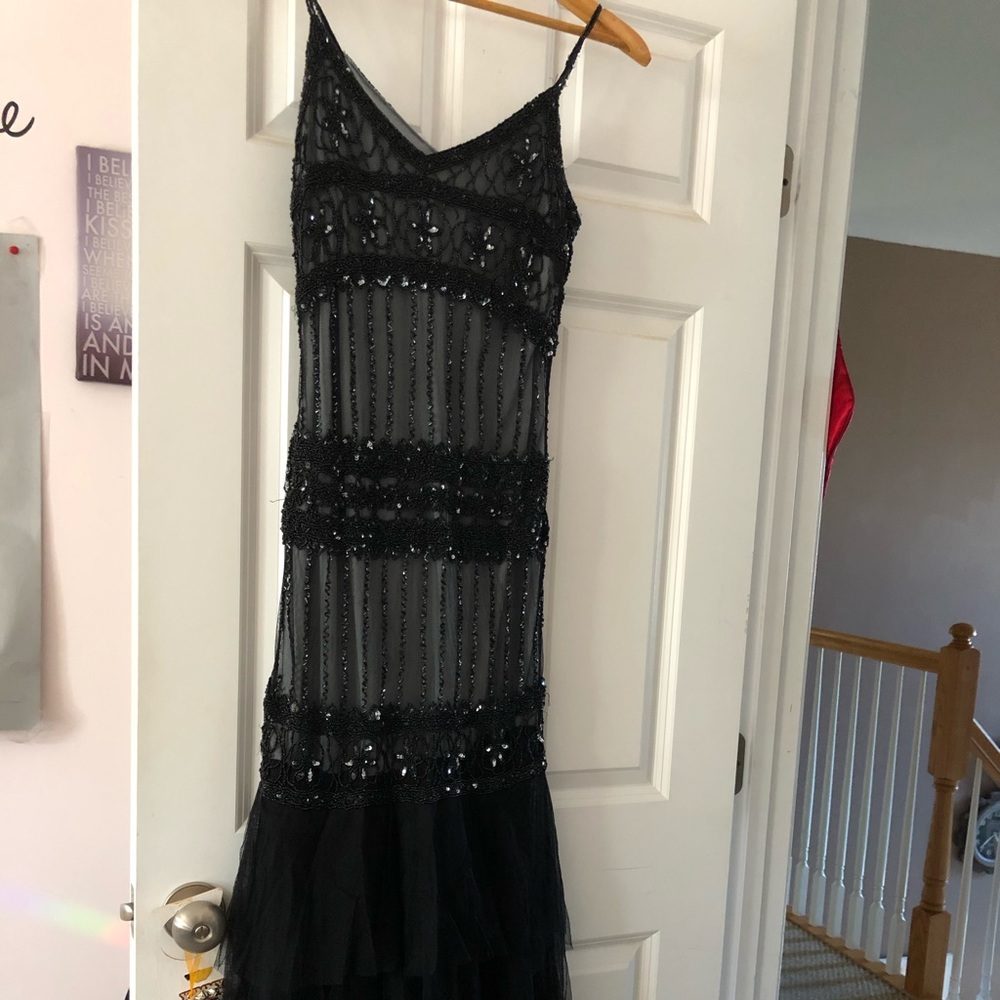 Black flapper style dress